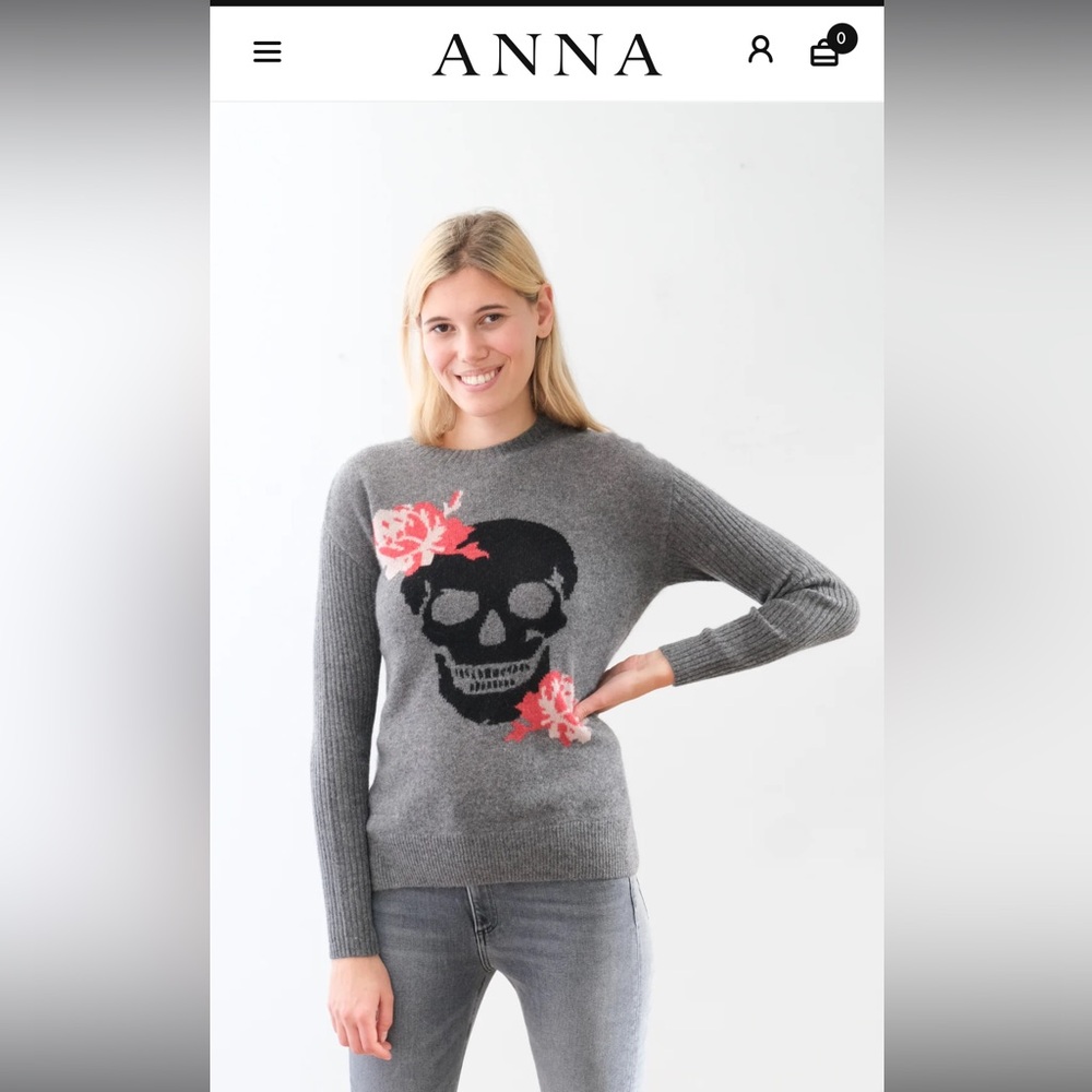 360 Cashmere skull sweater